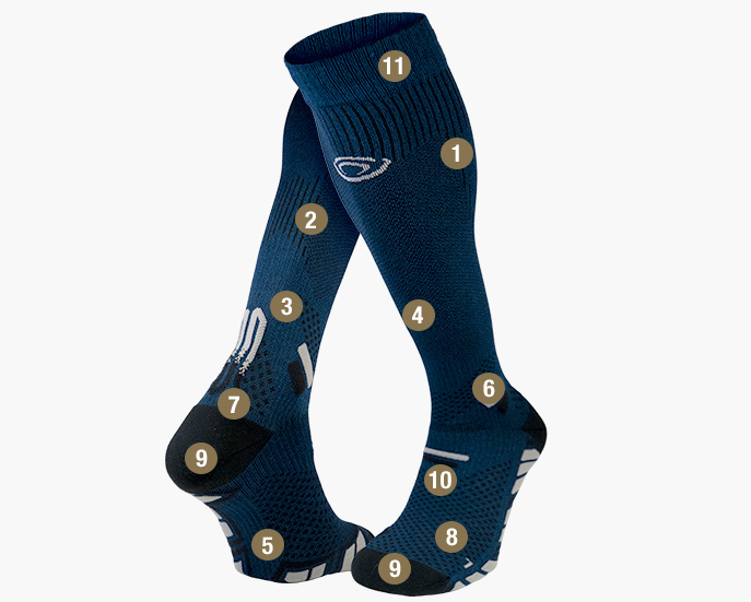 Trail Ultra compression socks blue